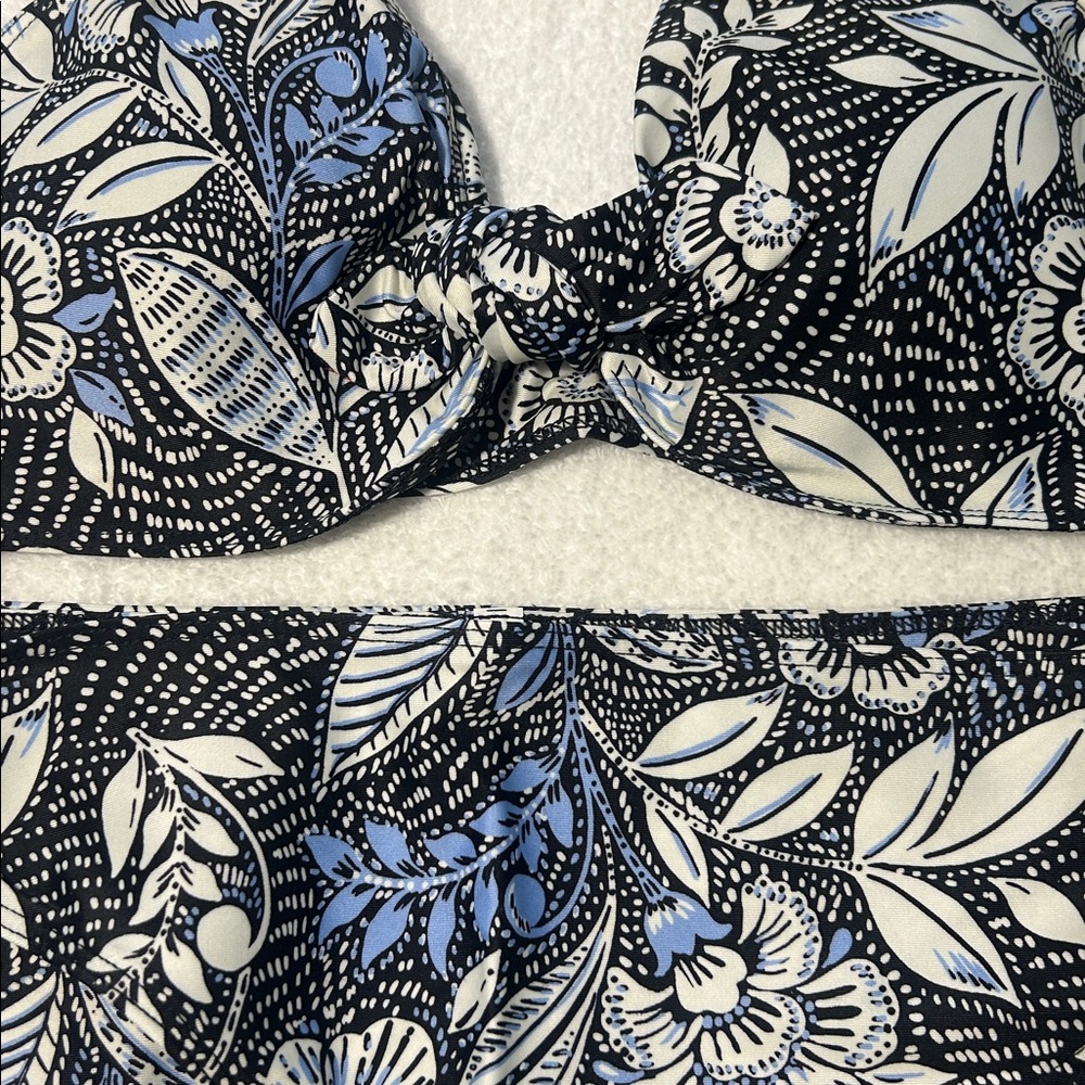 Summersalt 4 Bikini The Jetsetter floral tie front top and side tie bottoms NWT - Picture 6 of 8